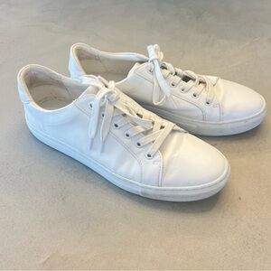 BANANA REPUBLIC‎ Vegan Synthetic Leather Sneakers, White, 8
